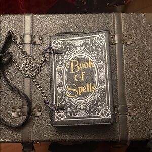 Book of Spells Black and Gold Bag